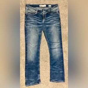 BKE Blue Straight Jeans Vintage Stonewashed Style